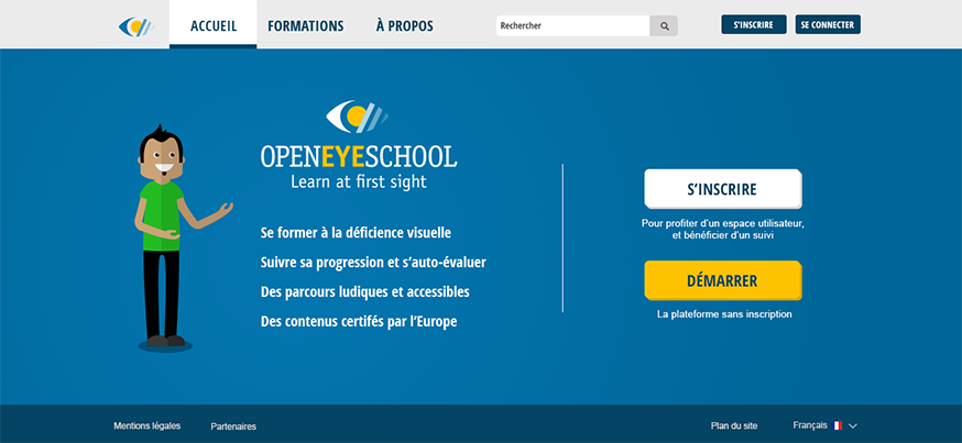OpenEye School - Page d'accueil